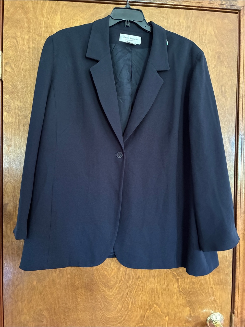 Rena Rowan Black Single-Button Women's Blazer Size 24W